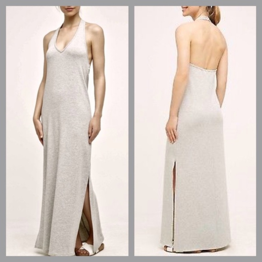 Saturday Sunday gray halter dress terry S Anthro